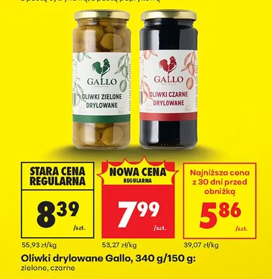 Oliwki drylowane zielone promocja w Biedronka