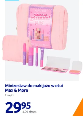 Minizestaw do makijażu w etui Max & More promocja w Action
