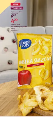 Suszone krążki jabłka Genuss Plus promocja w Rossmann