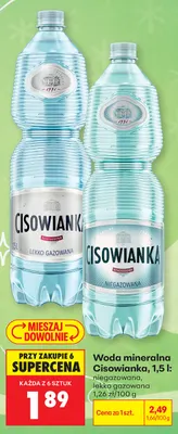 Woda mineralna niegazowana Cisowianka promocja w Biedronka