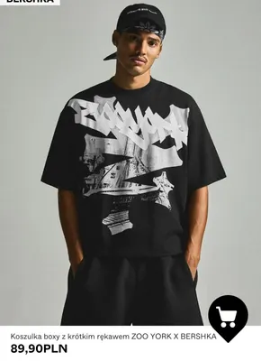 Koszulka boxy z krótkim rękawem Zoo York x Bershka promocja w Bershka