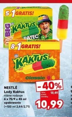 Lody Kaktus Classic Nestle promocja w Kaufland