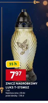 Znicz nagrobkowy Luks T-575MGZ promocja w Stokrotka