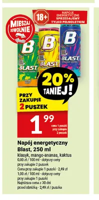 Napój energetyczny Blast kaktus promocja w Twój Market