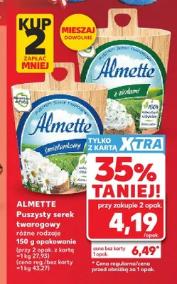 Puszysty serek twarogowy Almette promocja w Kaufland