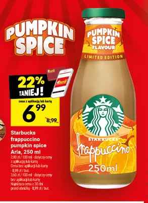 Starbucks Frappuccino pumpkin spice promocja w Twój Market