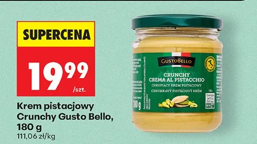 Krem pistacjowy Crunchy Gusto Bello promocja w Biedronka