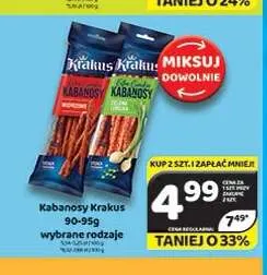 Kabanosy Krakus Extra Cienkie wieprzowe promocja w Delfin