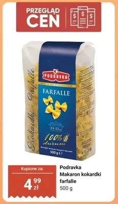 Makaron kokardki farfalle Podravka promocja w Dino