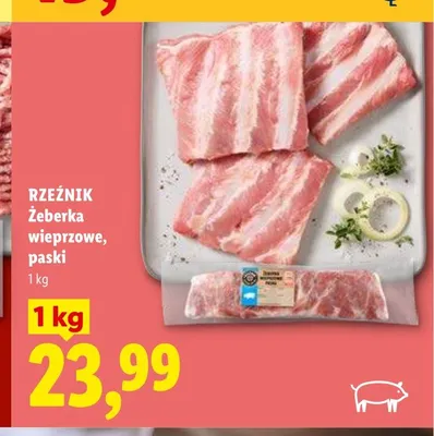 Żeberka wieprzowe paski Rzeźnik promocja w Lidl