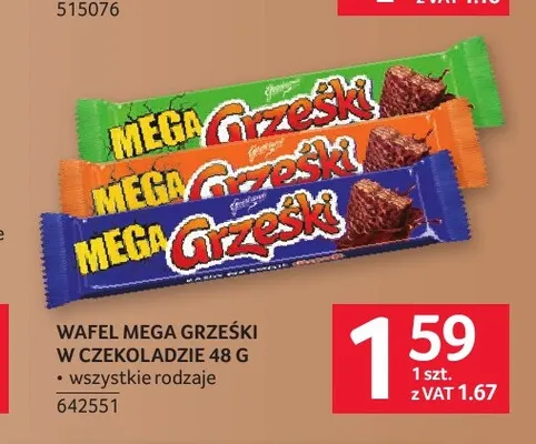 Wafel Mega Grześki w czekoladzie promocja w Selgros