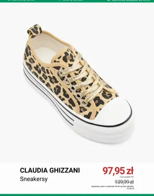 Sneakersy Claudia Ghizzani promocja w Deichmann