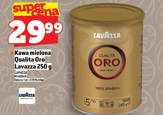 Kawa mielona Qualita Oro Lavazza promocja w TOPAZ