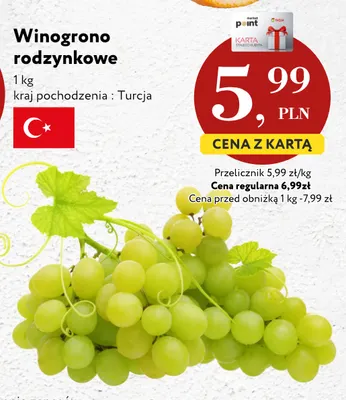 Winogrona rodzynkowe promocja w Market Point