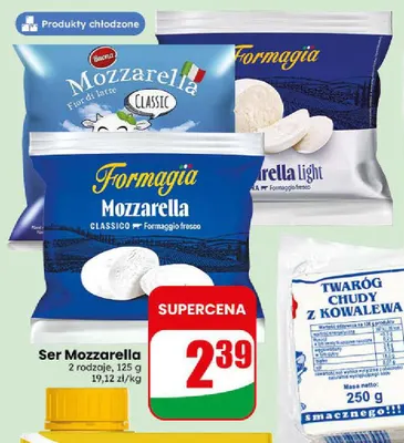Ser mozzarella classic Formagia promocja w Dino