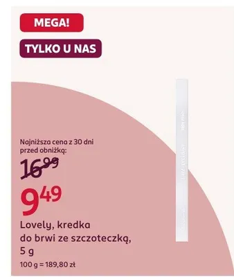 Kredka do brwi ze szczoteczką Lovely, 5 g promocja w Rossmann