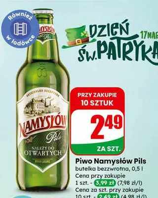 Piwo Pils Namysłów promocja w Dino