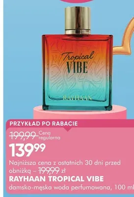 Damsko-męska woda perfumowana Rayhaan Tropical Vibe promocja w Super-Pharm