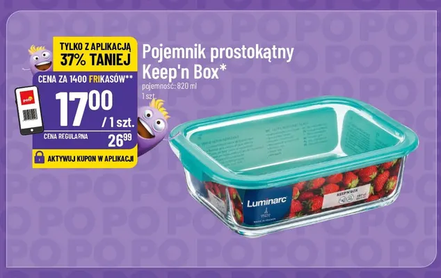 Pojemnik prostokątny Keep'n Box 820 ml Luminarc promocja w POLOmarket