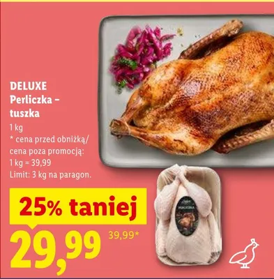 Perliczka tuszka Deluxe promocja w Lidl
