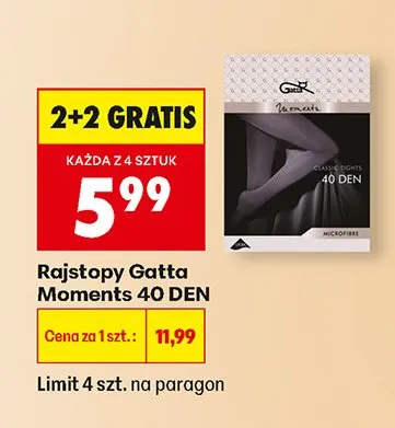 Rajstopy Moments 40 DEN 2+2 GRATIS promocja w Biedronka