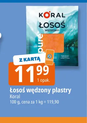 Łosoś wędzony plastry promocja w Leclerc