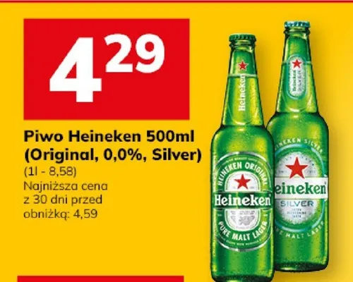 Piwo Heineken (Original, 0.0%, Silver) promocja w Hitpol