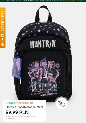 Plecak K-Pop Demon Hunters Sinsay promocja w Sinsay