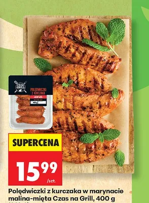 Polędwiczki z kurczaka w marynacie malina-mięta Czas na Grill promocja w Biedronka