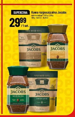 Kawa rozpuszczalna Jacobs Cronat Gold promocja w POLOmarket