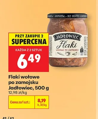 Flaki wołowe po zamojsku Jadłowiec promocja w Biedronka