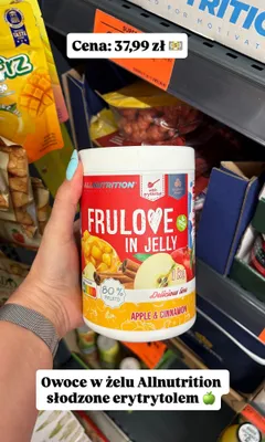 Owoce w żelu Allnutrition Frulove in Jelly Apple & Cinnamon promocja w Biedronka