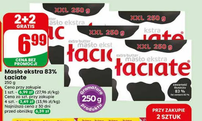 Masło ekstra 83% Łaciate promocja w Dino