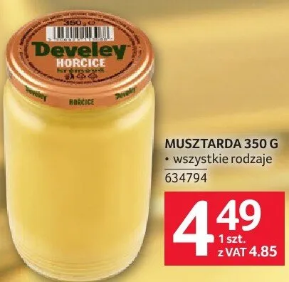 Musztarda Develey Horcice promocja w Selgros