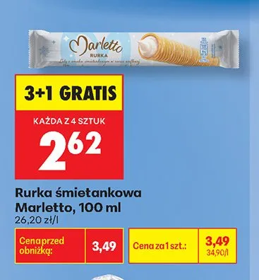 Rurka śmietankowa Marletto promocja w Biedronka