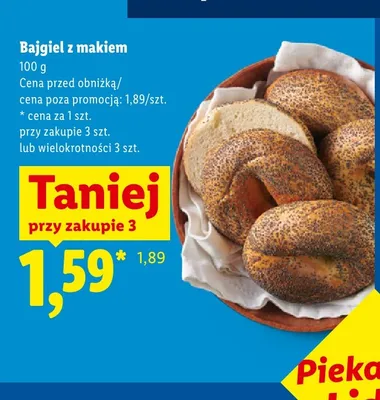 Bajgiel z makiem promocja w Lidl