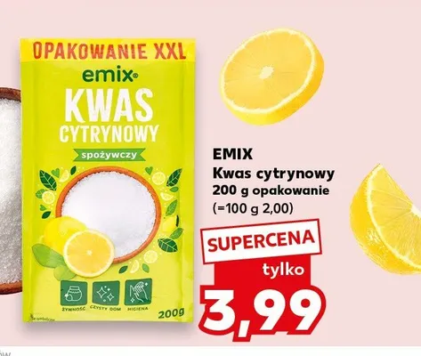 Kwas cytrynowy Emix promocja w Kaufland