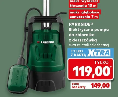 Elektryczna pompa do zbiornika z deszczówką Parkside promocja w Kaufland