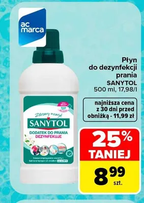 Płyn do dezynfekcji prania Sanytol promocja w Carrefour