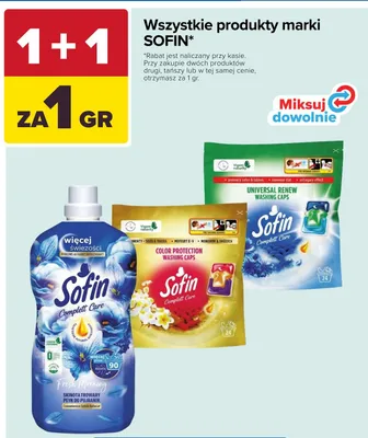 Kapsułki do prania Sofin Complett Care Universal Renew promocja w Carrefour
