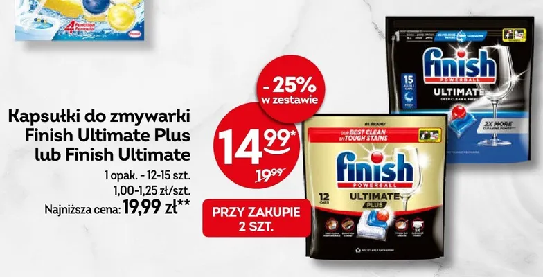 Kapsułki do zmywarki Finish Ultimate promocja w Żabka