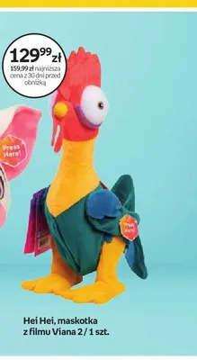 Hei Hei maskotka z filmu Viana 2 promocja w Empik