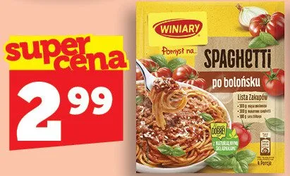 Pomysł na spaghetti po bolońsku promocja w TOPAZ