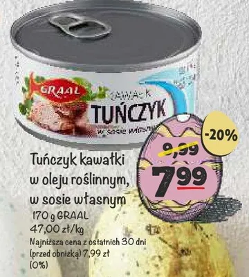 Tuńczyk kawałki w oleju roślinnym, w sosie własnym promocja w Arhelan