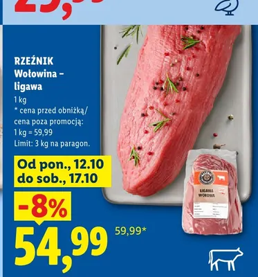Wołowina ligawa Rzeźnik promocja w Lidl