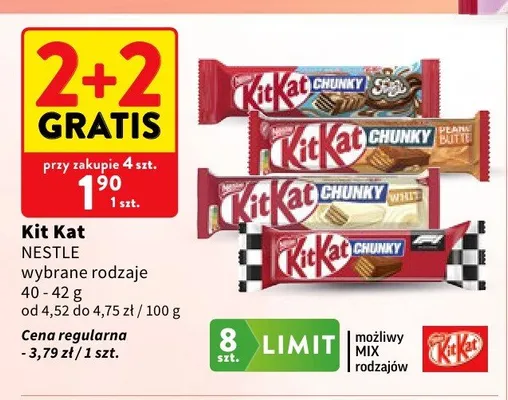 Baton Kit Kat Chunky Peanut Butter promocja w Intermarche