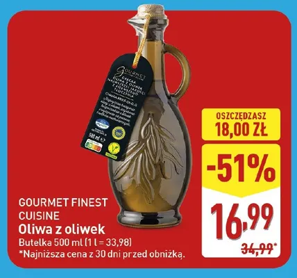Oliwa z oliwek Gourmet Finest Cuisine promocja w Aldi