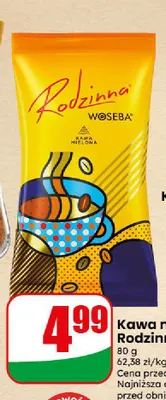 Kawa mielona Rodzinna Woseba promocja w Dino