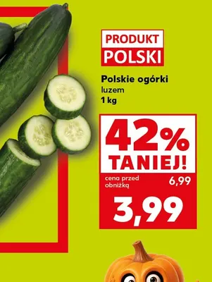Ogórki polskie luzem promocja w Kaufland