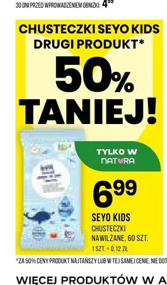 Chusteczki nawilżane Seyo Kids promocja w Drogerie Natura